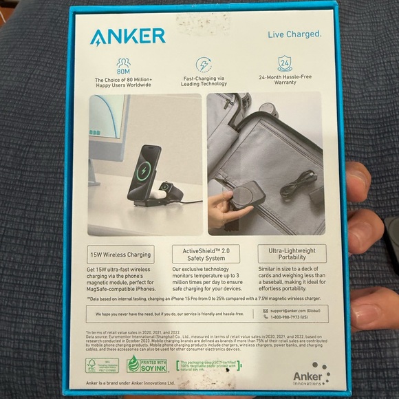 Anker mag safe 3in1 Wireless Charging Station - Black - Picture 5 of 8